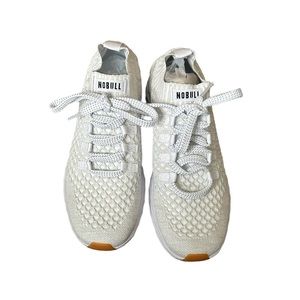 NOBULL Women’s Knit Runner white running athletic shoes